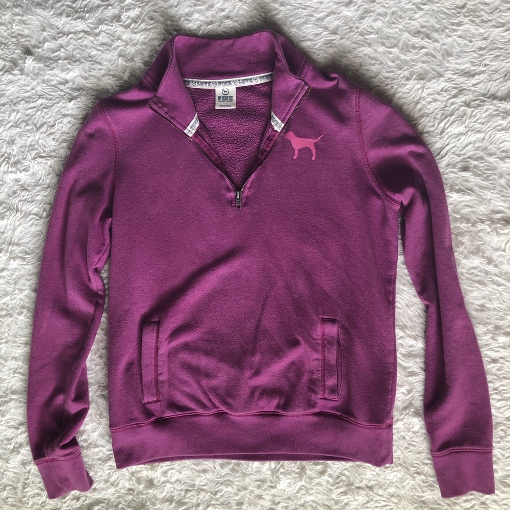 Pink quarter zip